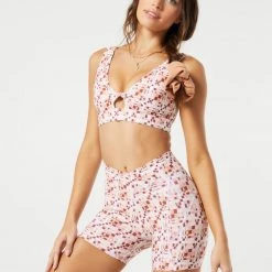 L*Space Printed Do The Twist Bra ACTIVE