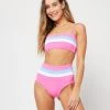 L*Space Rebel Stripe Bikini Top