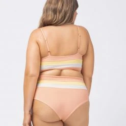 L*Space Rebel Stripe Bikini Top