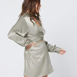 L*Space CLOTHING Satin Gwen Top