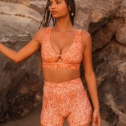 L*Space Printed Do The Twist Bra ACTIVE