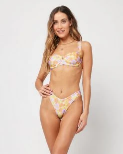 L*Space Printed Camellia Bikini Top SWIM
