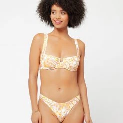 L*Space Printed Camellia Bikini Top SWIM