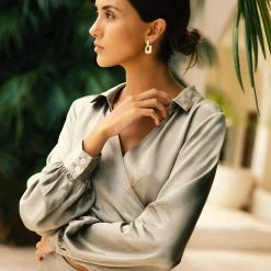 L*Space CLOTHING Satin Gwen Top