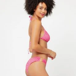 L*Space Gingham Twister Bikini Top