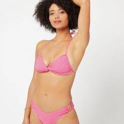 L*Space Gingham Twister Bikini Top
