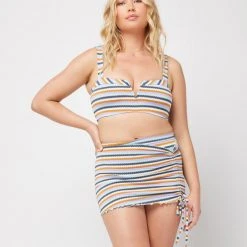L*Space SWIM Printed Stripe Minnie Mini Skirt