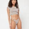 L*Space Printed Stripe Wildflower Bikini Top SWIM
