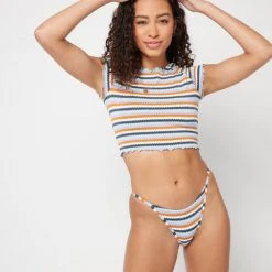 L*Space Printed Stripe Wildflower Bikini Top SWIM 10 L*Space Printed Stripe Wildflower Bikini Top SWIM