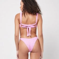 L*Space Pique Stripe Camellia Bikini Top