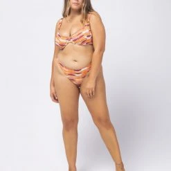 L*Space SWIM Shimmer Printed Tori Bikini Top