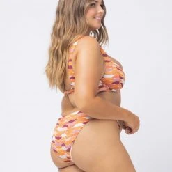 L*Space SWIM Shimmer Printed Cabana Bikini Bottom