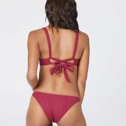 L*Space Pointelle Rib Camellia Bikini Top SWIM