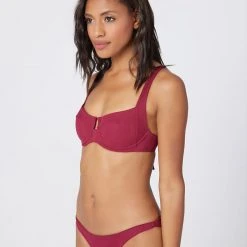 L*Space Pointelle Rib Camellia Bikini Top SWIM