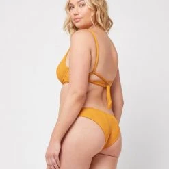 L*Space Pointelle Rib Camellia Bikini Top SWIM