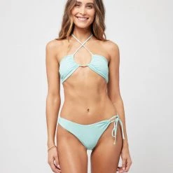 L*Space SWIM Pointelle Rib Dawn Bikini Top