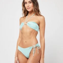 L*Space SWIM Pointelle Rib Dawn Bikini Top