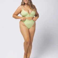 L*Space Pointelle Rib Siren Bikini Top SWIM