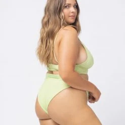 L*Space Pointelle Rib Siren Bikini Top SWIM