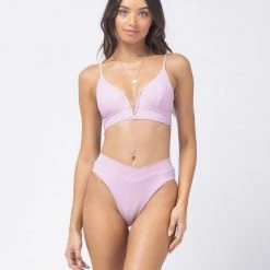 L*Space Pointelle Rib Siren Bikini Top SWIM
