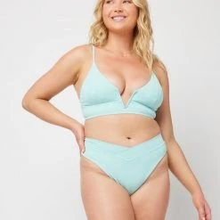 L*Space Pointelle Rib Siren Bikini Top SWIM