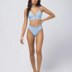 L*Space Pointelle Rib Siren Bikini Top SWIM