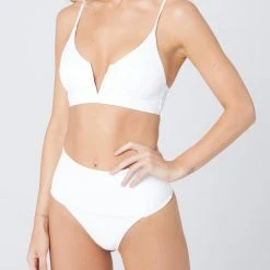 L*Space Pointelle Rib Siren Bikini Top SWIM