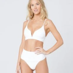 L*Space Pointelle Rib Siren Bikini Top SWIM
