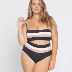L*Space Rebel Stripe Bikini Top