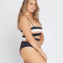L*Space Rebel Stripe Bikini Top