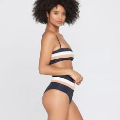 L*Space Rebel Stripe Bikini Top