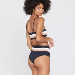 L*Space Rebel Stripe Bikini Top