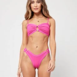 L*Space Ribbed Maya Bikini Top SWIM