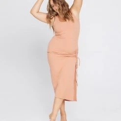 L*Space CLOTHING Sandpiper Ribbed Midi Dress