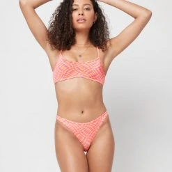 L*Space Printed Shimmer Pamela Bikini Top