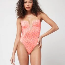 L*Space Printed Shimmer Roxanne One Piece Swimsuit