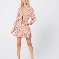 L*Space Printed Stay Golden Dress CLOTHING