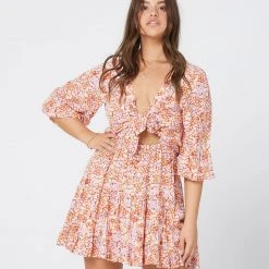 L*Space Printed Stay Golden Dress CLOTHING