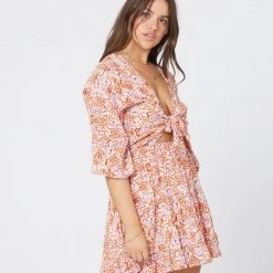 L*Space Printed Stay Golden Dress CLOTHING