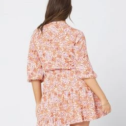 L*Space Printed Stay Golden Dress CLOTHING