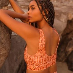 L*Space Printed Do The Twist Bra ACTIVE